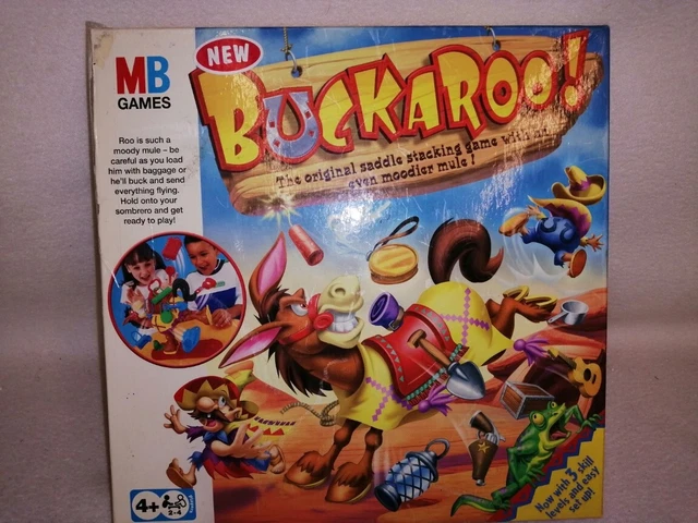 THE ORIGINAL MB Games BUCKAROO Family board game with 3 Skill levels ...
