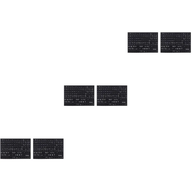 Autocollants Clavier Lumineux PATIKIL - PVC, Brillent Dans Le Noir, Caractères Noirs