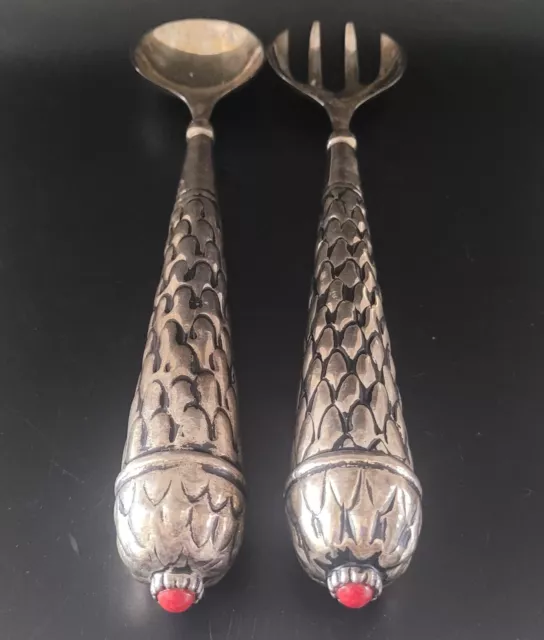 Two's Company Dining Serving Spoon & Fork Vintage
