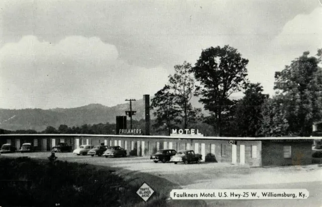 1940-50's Faulkners Motel. Williamsburg, KY. Postcard F80