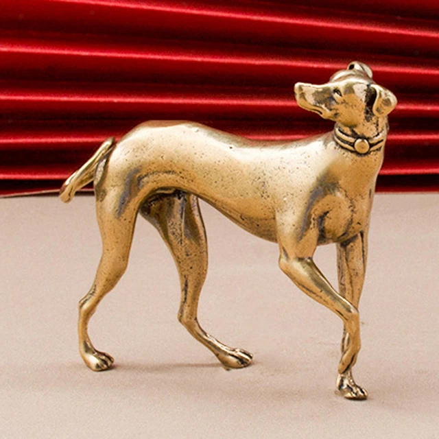 IMIKEYA Vintage Messing Hund Skulptur - 2 Stück Dackel Figuren - Handgefertigte Dekoration Für Wohnzimmer