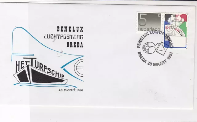 Netherlands Benelux Hotel Het Turfschip  stamps cover ref 21689