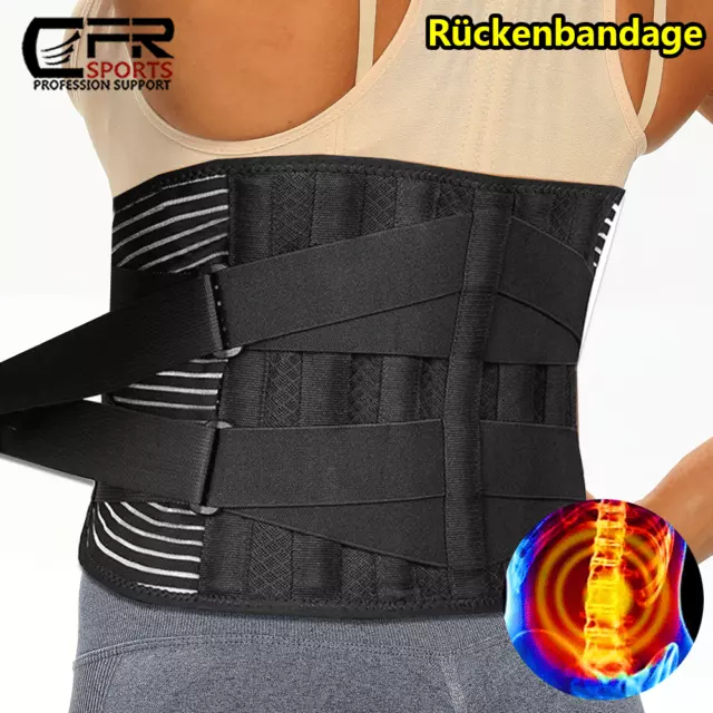 Rückenbandage Rücken Stützgürtel Atmungsaktiver Lendenwirbelstütze Lumbo Gürtel