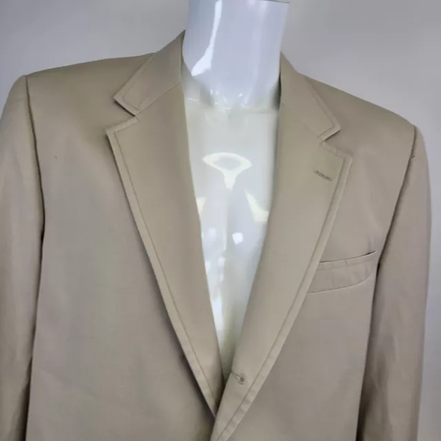Brooks Brothers Blazer Mens 44R Tan 3 Buttons Sport Coat Suit Made In USA