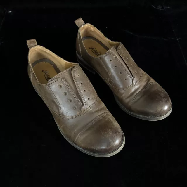 Lucky Brand Dooree Laceless Oxfords Women’s 8B Brown Leather Good Shape