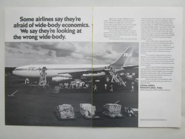 3/1976 Pub Airbus Industrie A300 Airliner Tea Trans European Airways Original Ad