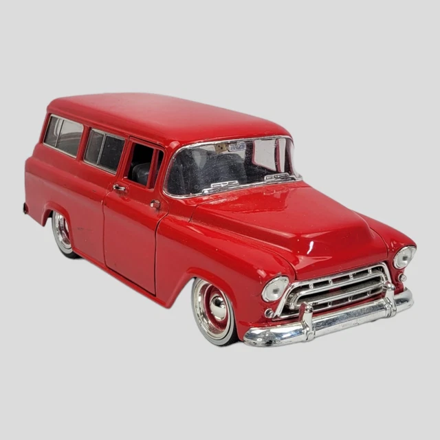 1957 Chevy Suburban 1:24 Scale Die-cast JADA DUB CITY OLDSKOOL RED