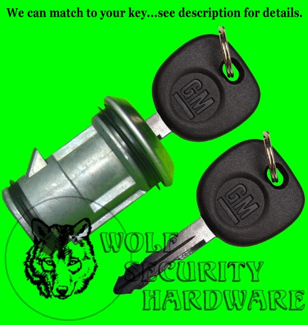 CHEVY GMC SPARE Tire Lock Key Cylinder Assembled 2 GM logo Keys 46.96