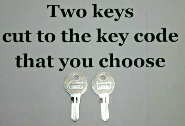 C001-C025. Pair of replacement keys for Tuff / Contico tool box locks.