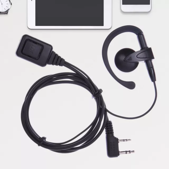 2 Pin Earpiece Headset with PTT Mic for Baofeng Kenwood Puxing Wouxun Radio