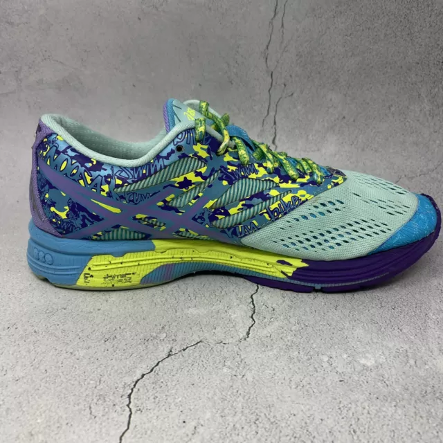 Asics Gel Noosa Tri 10 Womens Sz 7 M (B) Running Triathlon Shoes Neon Blue T580N 2