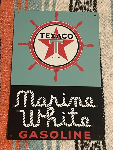 Texaco Marine White Replica Sign