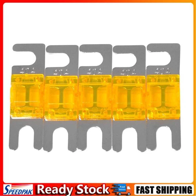 5pcs AFS Mini ANL Fuses 32V 30/40/60/80/100A for Car Stereo Audio (Orange 40 A)
