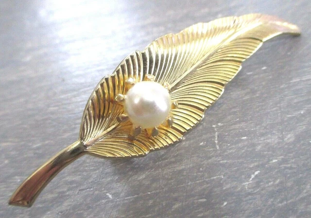 Broche Vintage Plaqué Or - Grand Modèle Ajouré Et élégant - Occasion - N°2993
