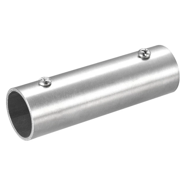 Riel Tubería Montaje 2-Vías 100mm Conector Cepillado para 25mm Pasamanos 2uds