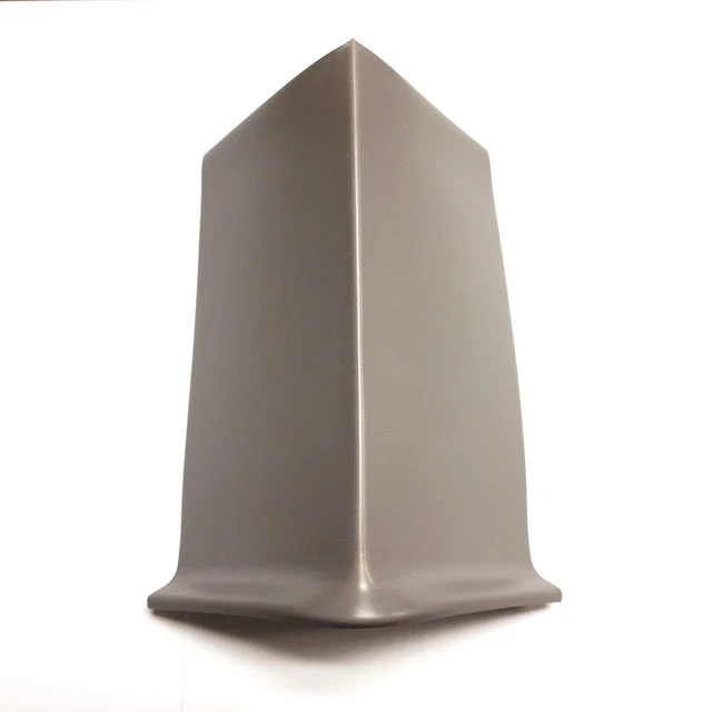 [BOX OF 25] Roppe 700Series 6"x1/8" Steel Gray Rubber-Vinyl OUTSIDE Corner w/Toe