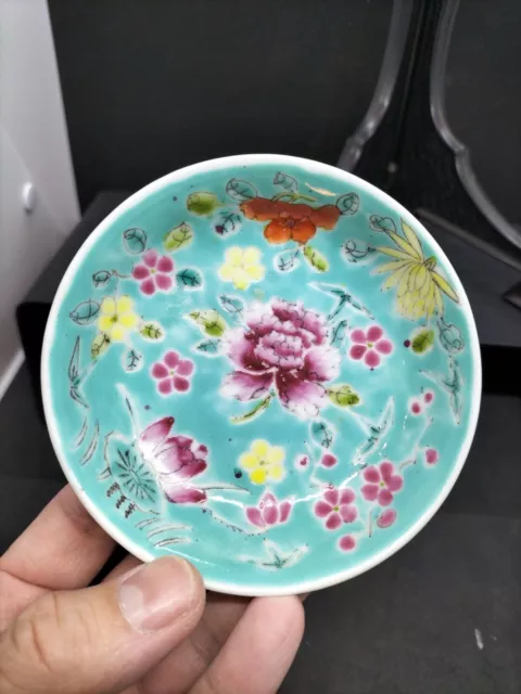 Vintage Chinese Famille Rose Porcelain Small Plate