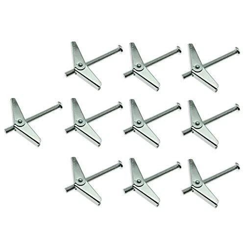 PSCCO 10PCS M6 Toggle Anchor Bolt Wing Bolts Wall Toggle Bolts