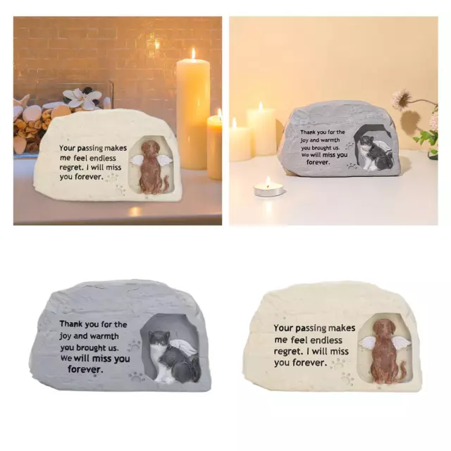 Resin Pet Urn Stone, Pet Loss Gift, Memorial Stone for Garden, Lawn, Outdoor
