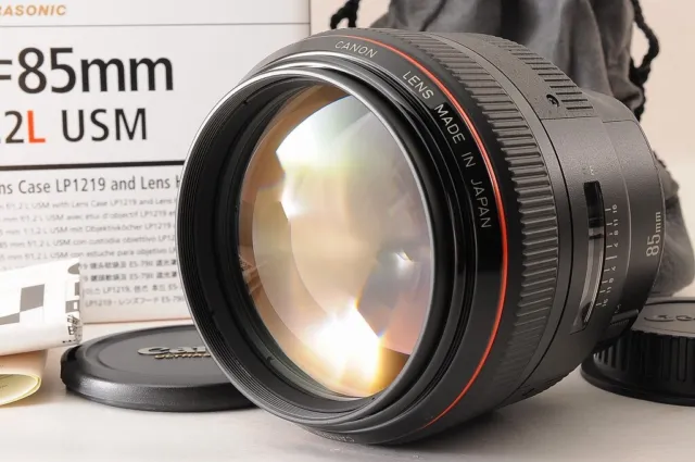 【ALMOST UNUSED TOP MINT+】CANON EF 85mm F1.2 L USM Portrait AF Lens IN BOX JAPAN