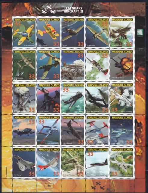 ZAYIX Marshall Islands 728 MNH Aircraft Planes Aviation Military 092023SL48M