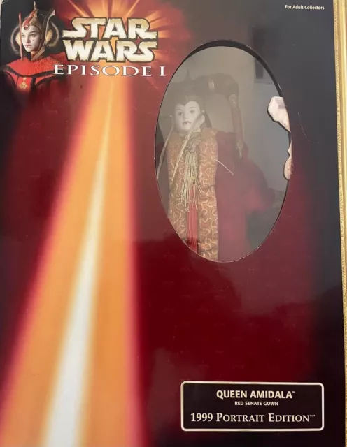 Queen Amidala Porcelin Doll 1999 Portrait Edition: Red Senate Gown
