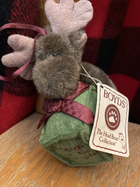 Boyds Bears Christmas Moose Ornament “Friends Are The Best Gifts” with tag