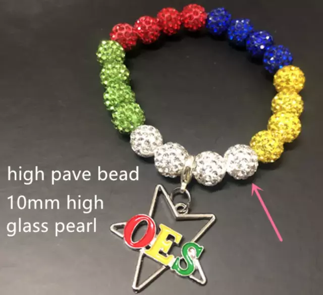 Order of the Eastern Star OES Bracelet with OES Letters