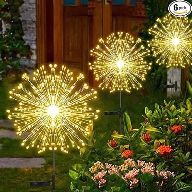 Solar Powered Lights 120-150LED Color Firework Light Lamp Outdoor Garden Pathway