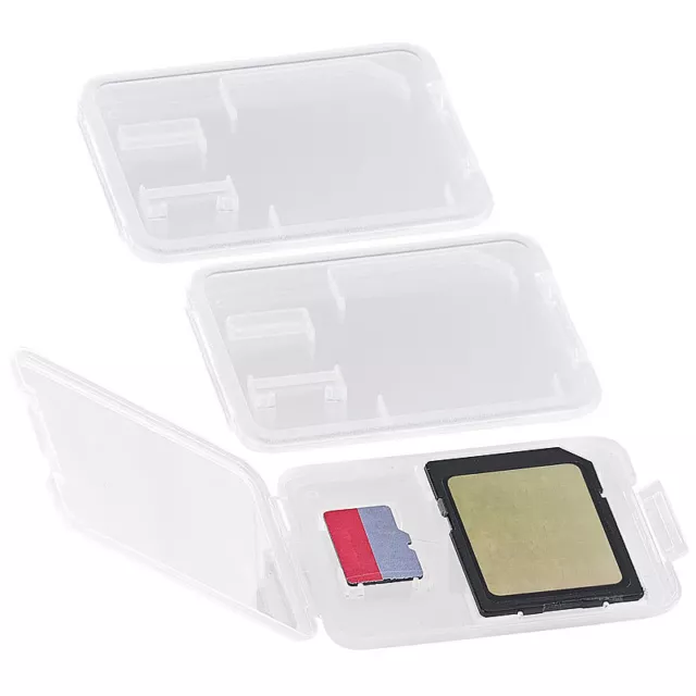 Merox Speicherkartenbox für SD-, miniSD-, microSD-, MMC-Karten, 3er-Set