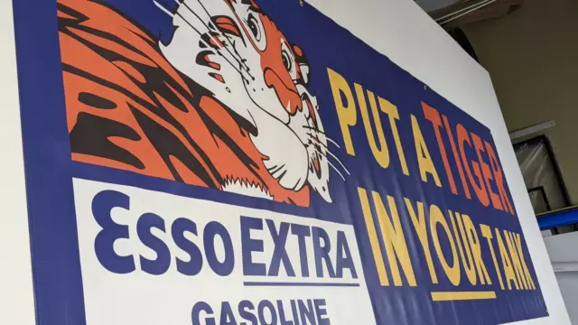 LAST ONE Esso Vintage Style TIGER IN YOUR TANK Dealer Promo Banner Exxon