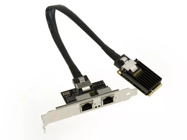 Carte Mini PCI EXPRESS MiniPCIE 2 PORTS RJ45 LAN GIGABIT ETHERNET INTEL I350