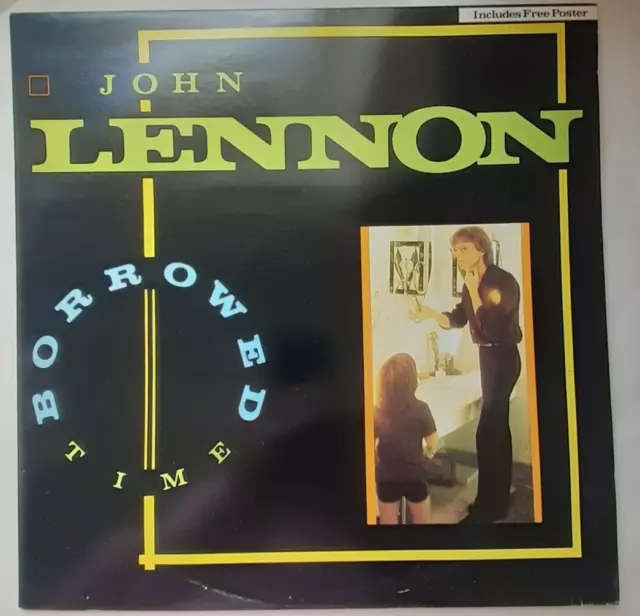 John Lennon – Borrowed Time - 12" - P/S + Poster - EX