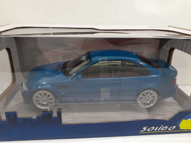 Miniature Solido neuve Die cast 1/18 Bmw M3 E46 2000 Laguna Sace Bleu s1806502