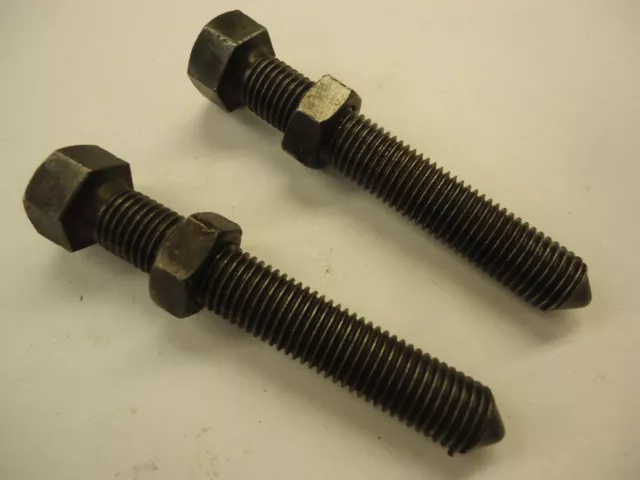 88-96 Honda Shadow Vt600 Vlx Rear Axle Adjuster Bolts Chain Tension Oem 1993