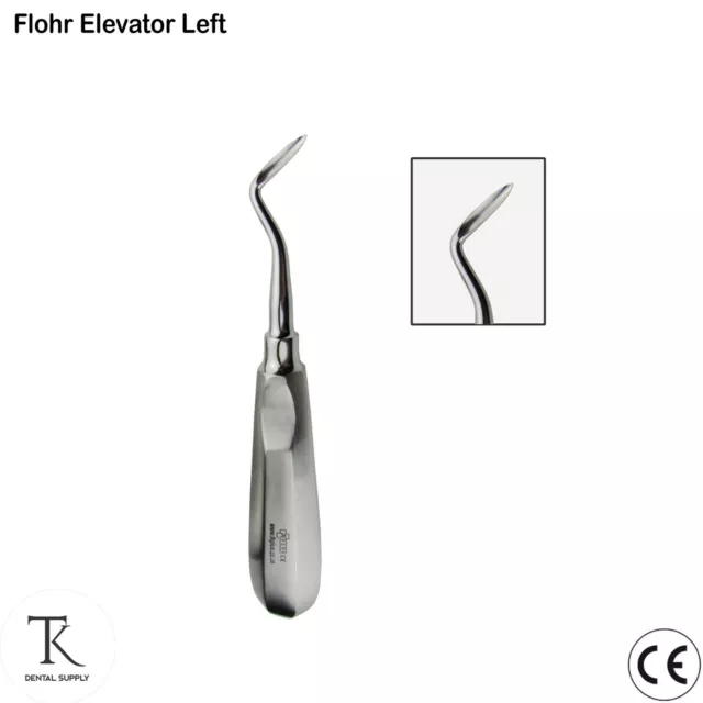 Elévateurs Racines Flohr Elevator Left Surgical Extraction Tooth Loosening Tools