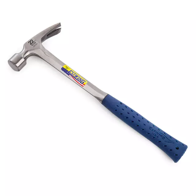 Estwing E3/22S Straight Claw Framing Hammer with Vinyl Grip 22oz