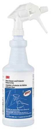 3M 59982 Liquid Glass Cleaner, 1 Qt., Clear Blue, Unscented
