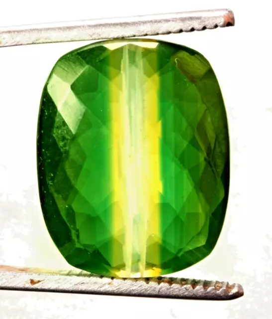 21.95 Cts. Natural Brazilian Bi-Color Tourmaline Emerald Cut Certified Gemstone