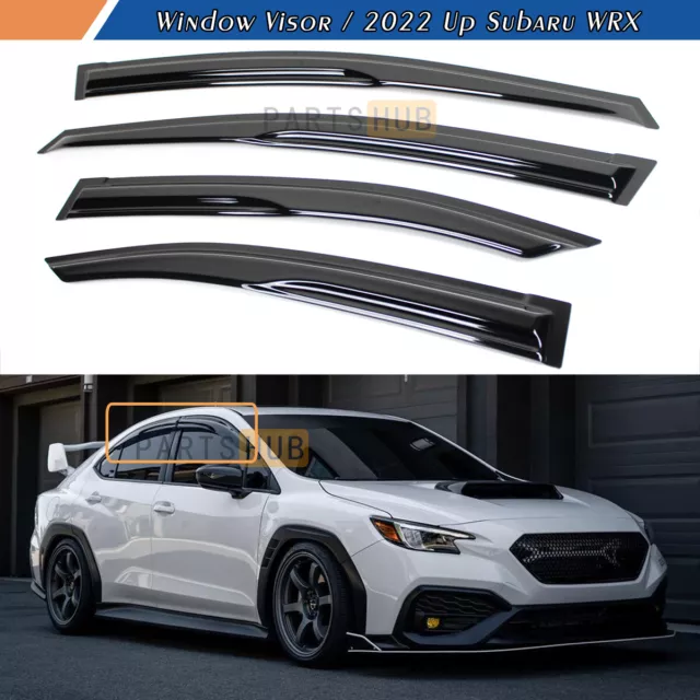 FOR 20222024 SUBARU WRX VB JDM Wavy Mugen Style Window Visors Rain
