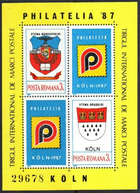 HB RUMANIA / ROMANIA / ROEMENIE año 1987 yvert nr. 193 nueva Expo. Filatelica