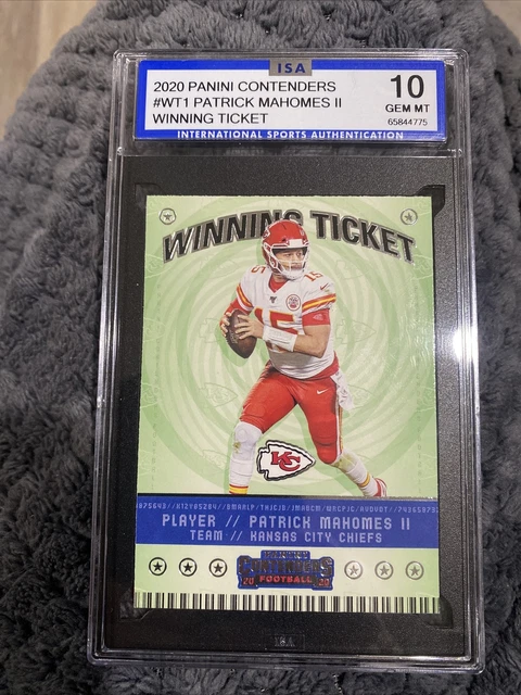 2020 Panini Contenders Winning Ticket Patrick Mahomes II #WT1 ISA 10 GEM MT
