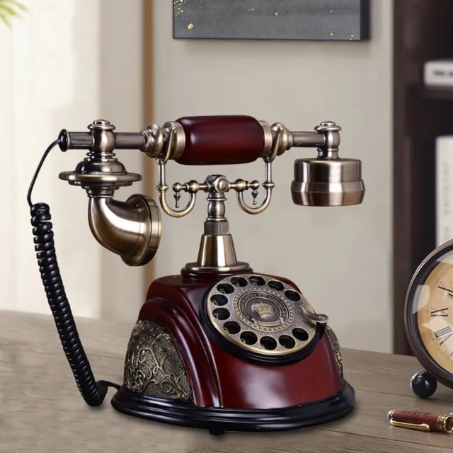 Vintage Handset Desk Telephone Ceramic Antique & Old Fashioned Rotary Dial Phone