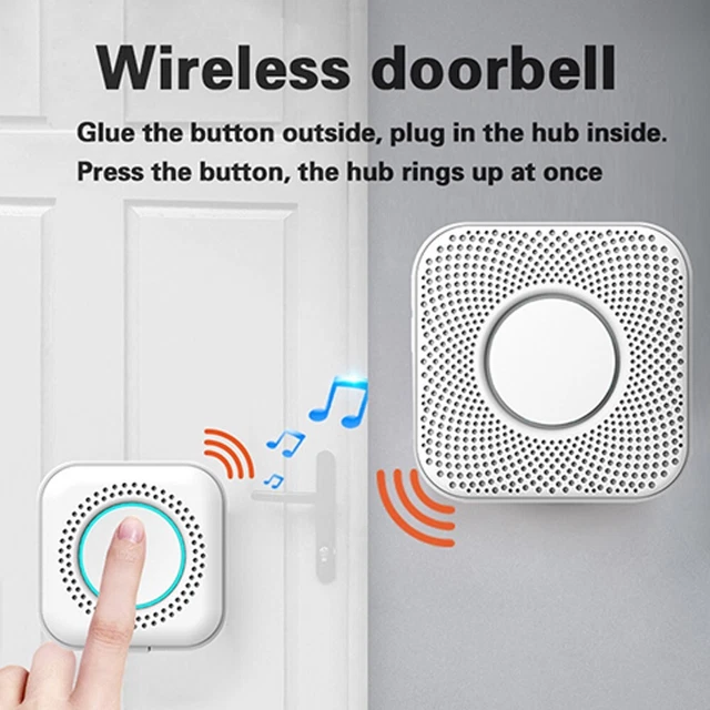 Doorbell Transmitter Plug-type Power Supply Wireless Doorbell 2 PCS/Set