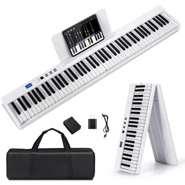 88-Key Foldable Digital Piano Full-size Semi Weighted Electronic Keyboard