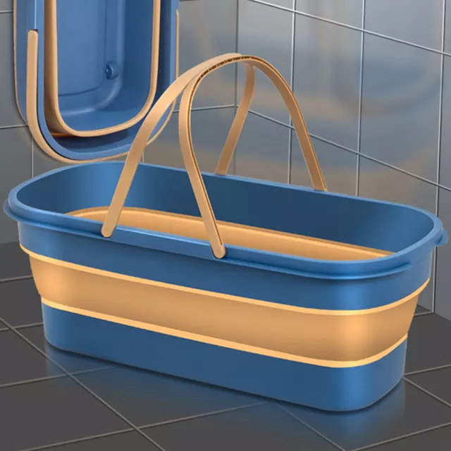 Folding Water Tub Car Wash Bucket with Handle for Outdoor Garden Camping Fishing