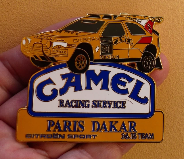 Pin's ZX Rallye Raid – Citroën Sport Total Camel Michelin – Arthus Bertrand Paris