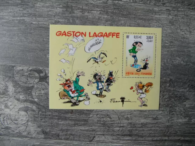 France 2001 - Fête du Timbre - Gaston Lagaffe - Bloc Feuillet Neuf**