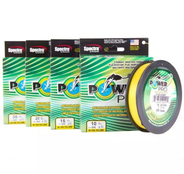 Brand New - Shimano PowerPro Hi-Vis Yellow Braided Fishing Line 300 Yards Power