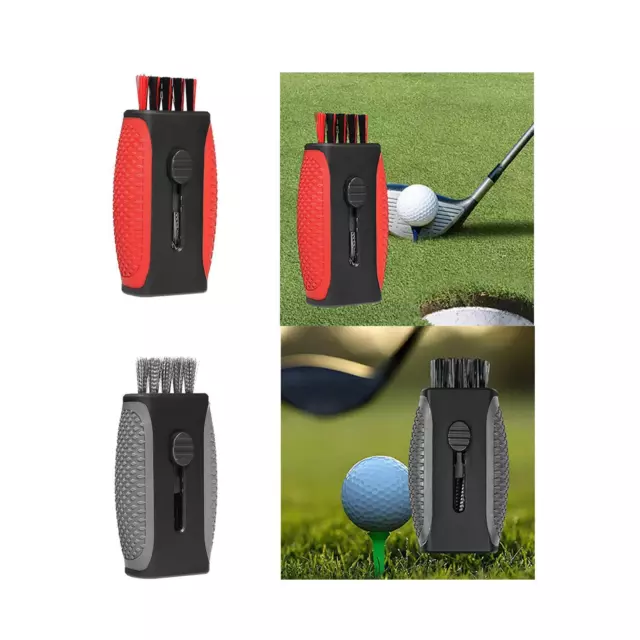 Retractable Golf Club Cleaning Brush Tool Portable Golf Club Groove Cleaner for